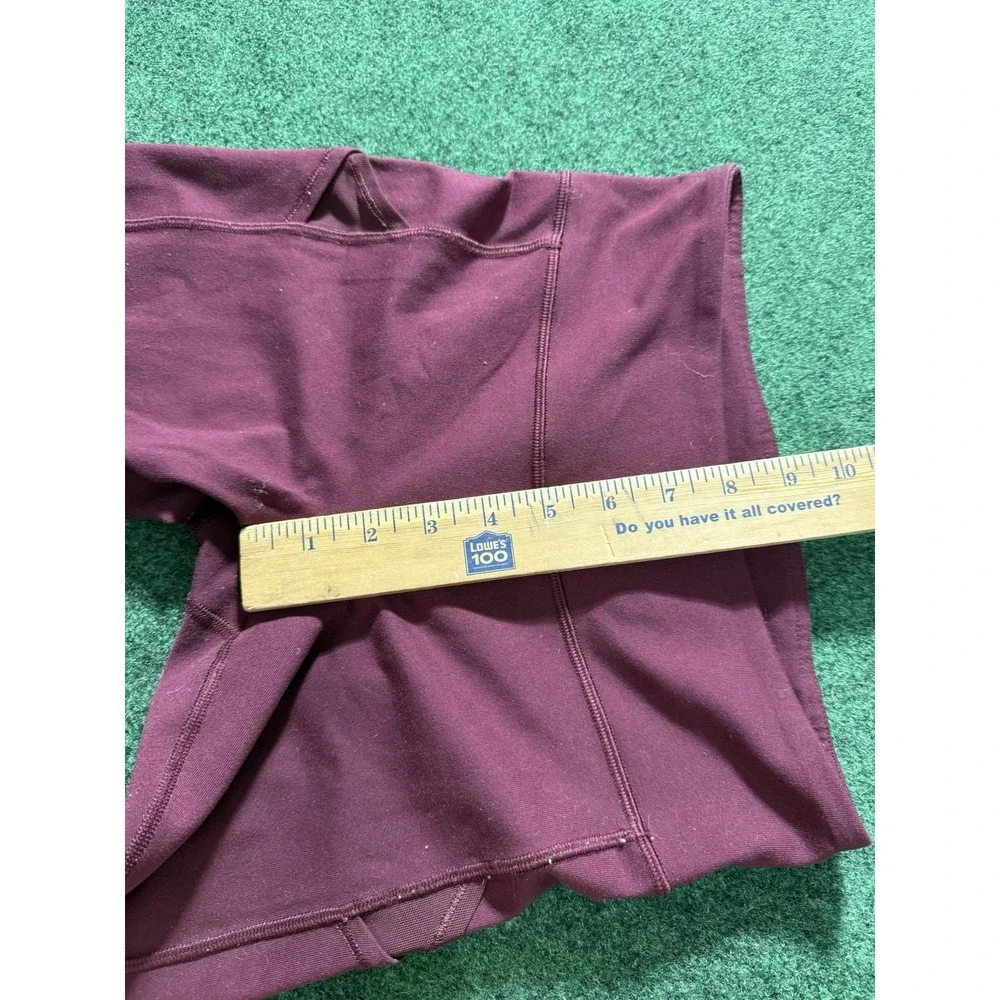 Ivivva by Lululemon Burgundy Maroon Leggings Mesh Side Panels Girls Size 12‎